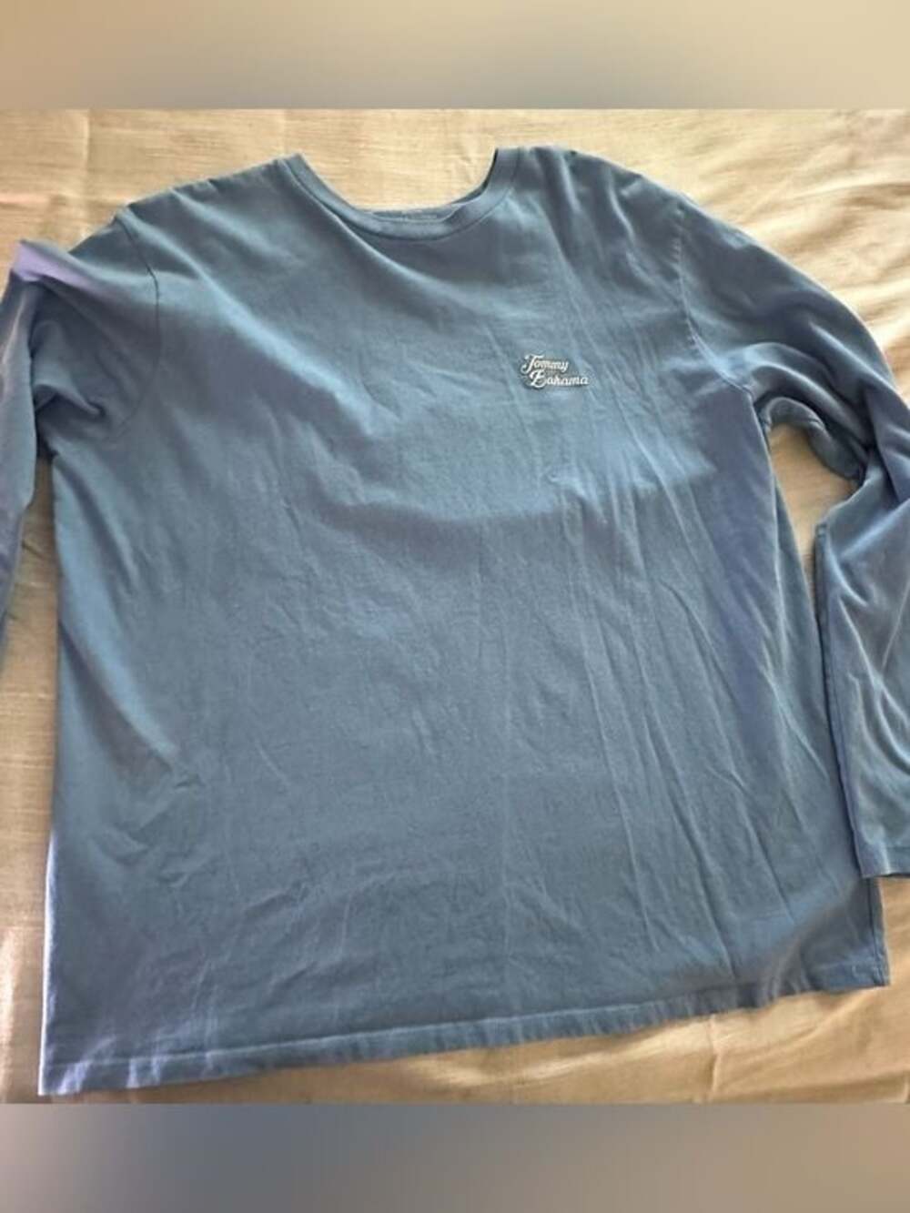 Tommy Bahama Long-Sleeve Crew Tee in Slate Blue